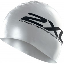 2XU Silicone Swim Cap Silver/Silver