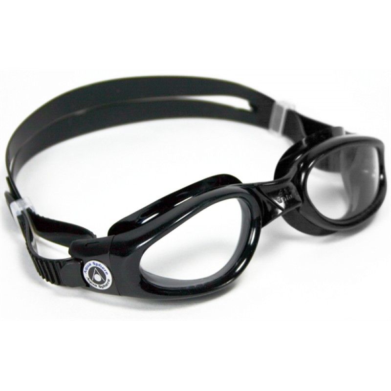 Avondeten excelleren campus Aqua Sphere Kaiman zwembril transparante lens zwart